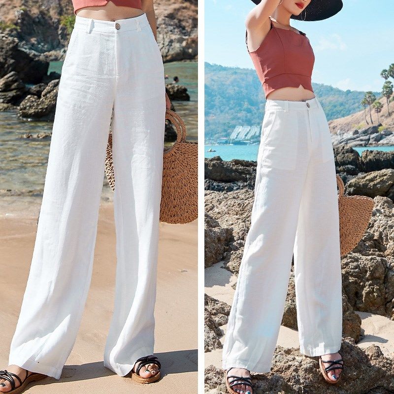 Stylish cotton and linen trousers