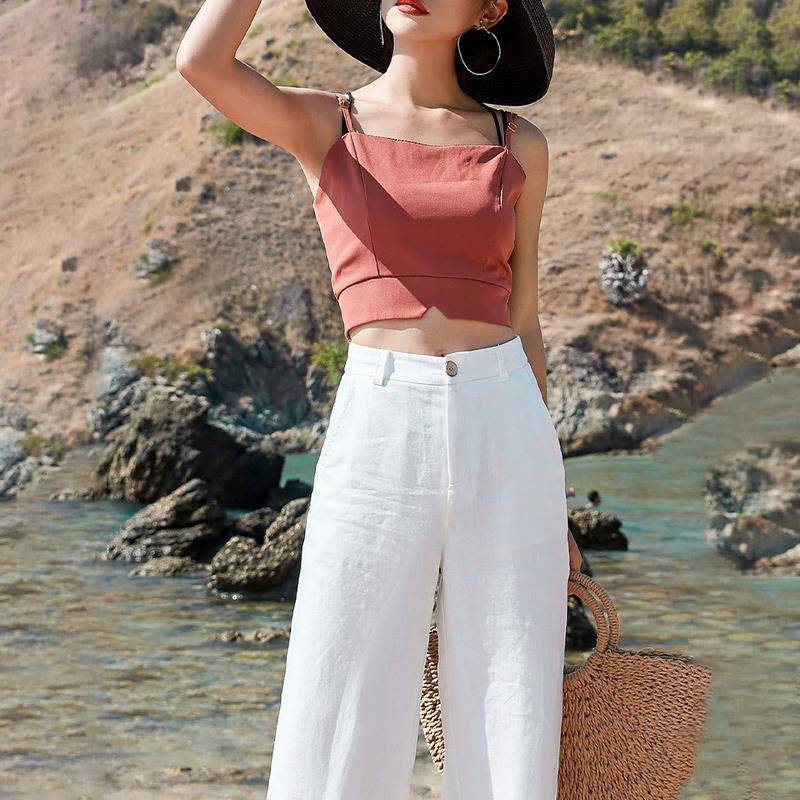 Stylish cotton and linen trousers