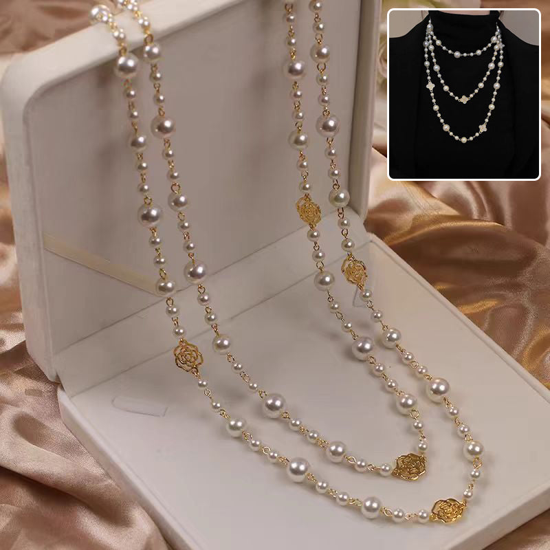 A pearl necklace suits your beauty and elegance.